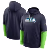 Seattle Seahawks Nike 2024 Sideline Club Pullover Hoodie – College Navy