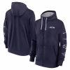 Seattle Seahawks Nike Club Full-Zip Hoodie Jacket – College Navy