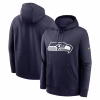 Seattle Seahawks Nike Club Logo Pullover Hoodie – College Navy