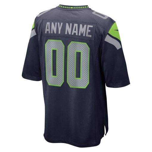Seattle Seahawks Nike Custom Game Jersey – College Navy - Image 3
