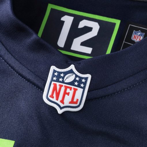 Seattle Seahawks Nike Custom Game Jersey – College Navy - Image 4