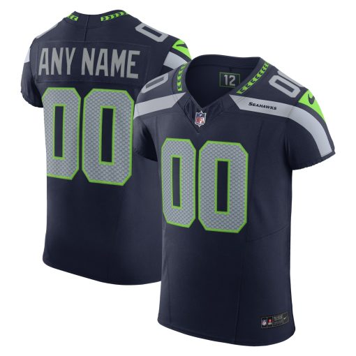 Seattle Seahawks Nike Vapor F.U.S.E. Elite Custom Jersey – College Navy