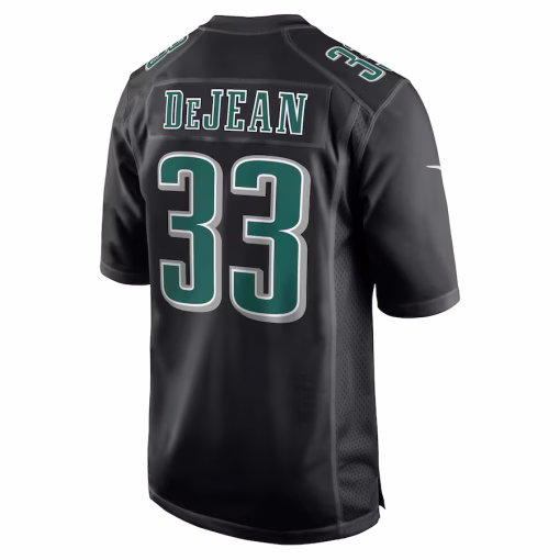 Cooper DeJean Philadelphia Eagles Nike Super Bowl LIX Fashion Game Player Jersey – Carbon Black - Image 3