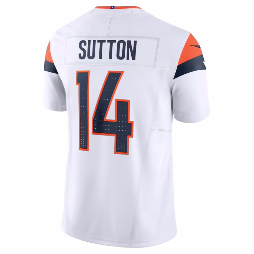 Courtland Sutton Denver Broncos Nike Mile High Collection Vapor F.U.S.E. Limited Jersey – White - Image 2