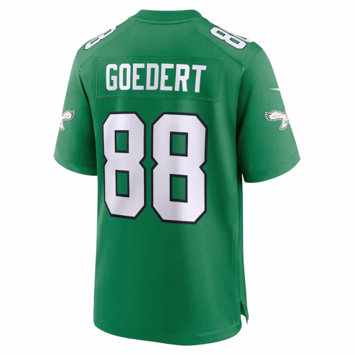 Men’s Philadelphia Eagles Dallas Goedert Nike Kelly Green Alternate Game Player Jersey - Image 3