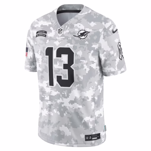 Dan Marino Miami Dolphins Nike 2024 Salute to Service Retired Player Limited Jersey – Arctic Camo - Image 2