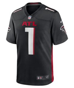 Alternative view of Darnell Mooney Atlanta Falcons Nike Team Game Jersey – Black