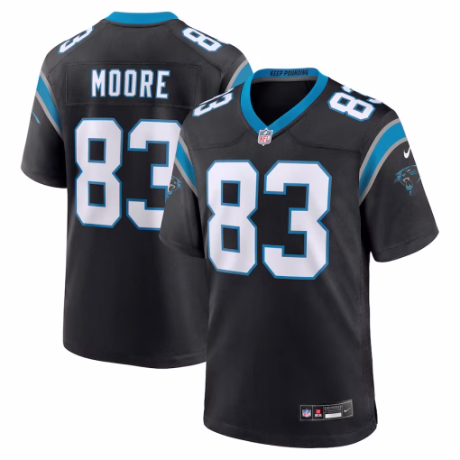 David Moore Carolina Panthers Nike Game Jersey – Black