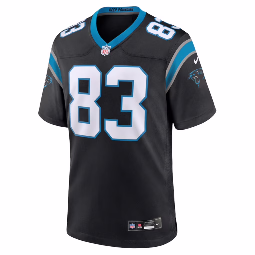 David Moore Carolina Panthers Nike Game Jersey – Black - Image 2