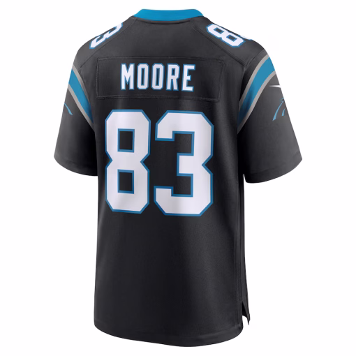 David Moore Carolina Panthers Nike Game Jersey – Black - Image 3