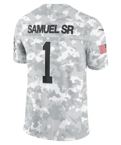 Alternative view of Deebo Samuel Sr San Francisco 49ers Nike 2024 Salute to Service Limited Jersey – Arctic Camo