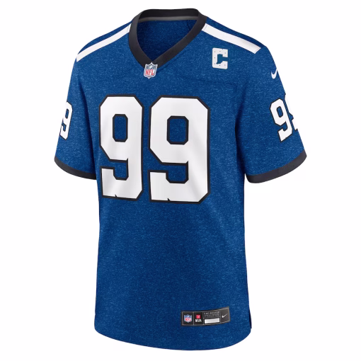 DeForest Buckner Indianapolis Colts Nike Indiana Nights Alternate Game Jersey – Royal - Image 3