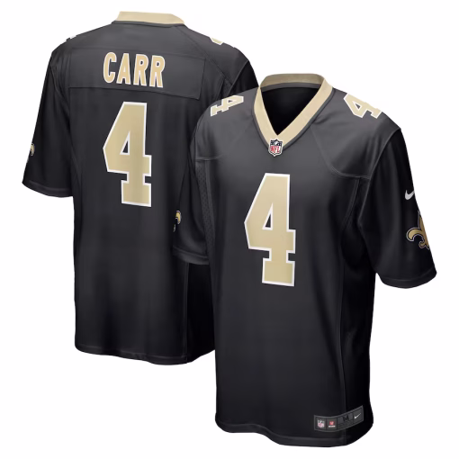Derek Carr New Orleans Saints Nike Game Jersey – Black