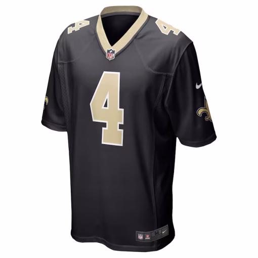 Derek Carr New Orleans Saints Nike Game Jersey – Black - Image 2