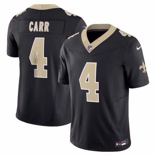 Derek Carr New Orleans Saints Nike Vapor F.U.S.E. Limited Jersey – Black