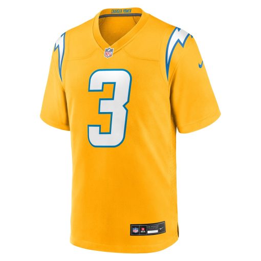 Derwin James Jr. Los Angeles Chargers Nike Alternate Charger Power Game Player Jersey – Gold - Image 2