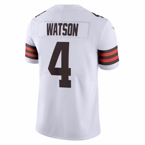 Deshaun Watson Cleveland Browns Nike 2020 Vapor Limited Jersey – White - Image 3