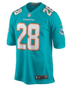 Alternative view of Devon Achane Miami Dolphins Nike Player Game Jersey – Aqua