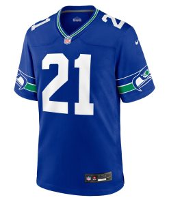 Alternative view of Devon Witherspoon Seattle Seahawks Nike Throwback Player Game Jersey – Royal