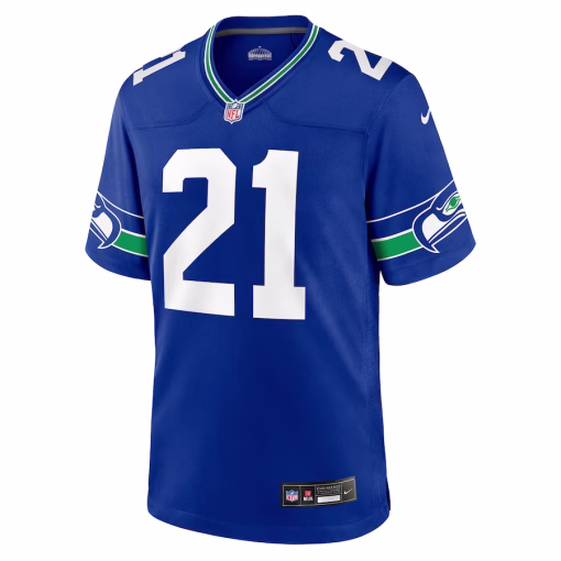 Devon Witherspoon Seattle Seahawks Nike Throwback Player Game Jersey – Royal - Image 2