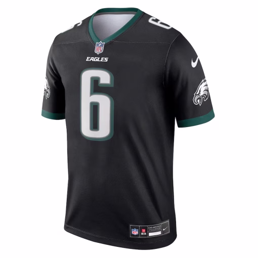 Men’s Philadelphia Eagles DeVonta Smith Nike Black Alternate Legend Player Performance Top - Image 2