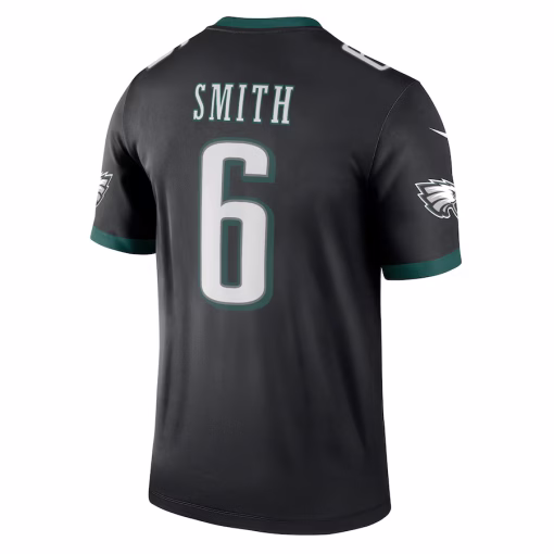 Men’s Philadelphia Eagles DeVonta Smith Nike Black Alternate Legend Player Performance Top - Image 3