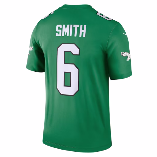 Men’s Philadelphia Eagles DeVonta Smith Nike Kelly Green Alternate Legend Player Performance Top - Image 3
