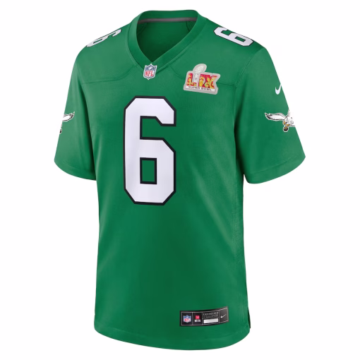 DeVonta Smith Philadelphia Eagles Nike Super Bowl LIX 2nd Alternate Game Jersey – Kelly Green - Image 2