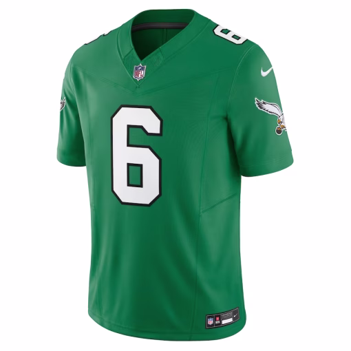 Men’s Philadelphia Eagles DeVonta Smith Nike Kelly Green Vapor F.U.S.E. Limited Jersey - Image 2