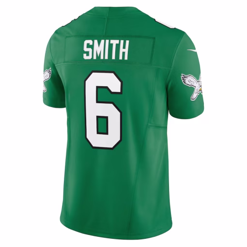 Men’s Philadelphia Eagles DeVonta Smith Nike Kelly Green Vapor F.U.S.E. Limited Jersey - Image 3