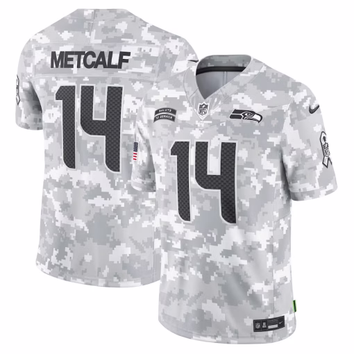 DK Metcalf Seattle Seahawks Nike 2024 Salute to Service Limited Jersey – Arctic Camo