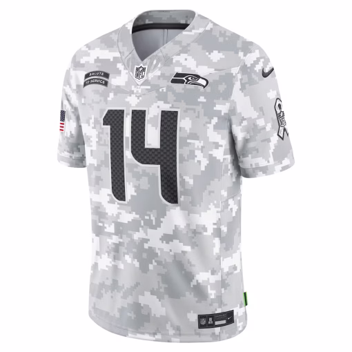 DK Metcalf Seattle Seahawks Nike 2024 Salute to Service Limited Jersey – Arctic Camo - Image 2
