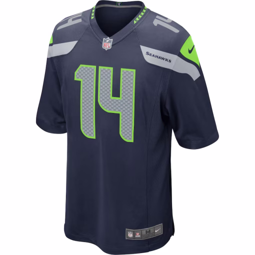 Metcalf Seattle Seahawks Nike Throwback Player Game Jersey – Royal - Image 2