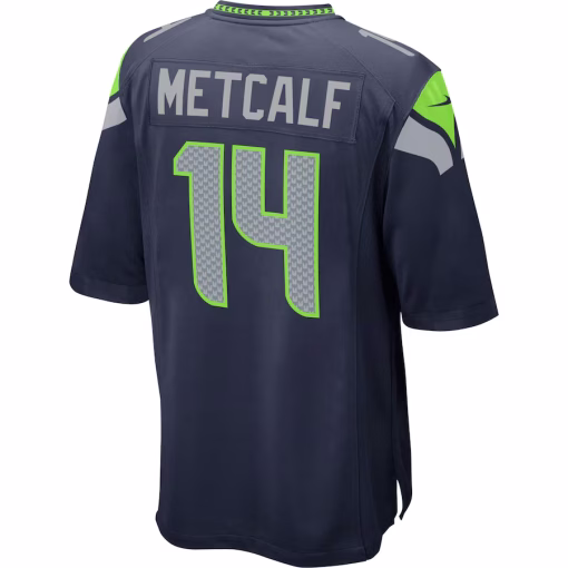 Metcalf Seattle Seahawks Nike Throwback Player Game Jersey – Royal - Image 3