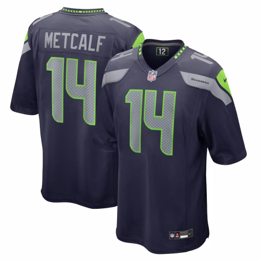 DK Metcalf Seattle Seahawks Nike Game Jersey – College Navy