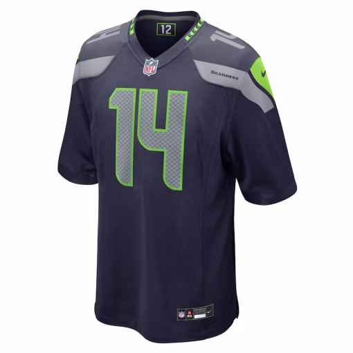 DK Metcalf Seattle Seahawks Nike Game Jersey – College Navy - Image 2