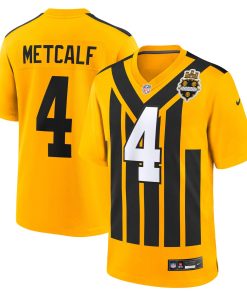 DK Metcalf Pittsburgh Steelers Nike Alternate 1933 Throwback Game Jersey – Gold