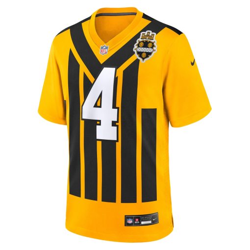 DK Metcalf Pittsburgh Steelers Nike Alternate 1933 Throwback Game Jersey – Gold - Image 2