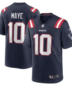 Drake Maye New England Patriots Nike Player Game Jersey – Navy