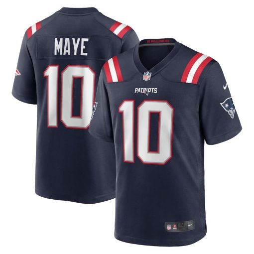 Drake Maye New England Patriots Nike Player Game Jersey – Navy