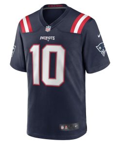 Alternative view of Drake Maye New England Patriots Nike Vapor F.U.S.E. Limited Jersey – Navy