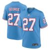 Eddie George Tennessee Titans Nike Oilers Throwback Retired Player Game Jersey – Light Blue