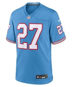 Alternative view of Eddie George Tennessee Titans Nike Oilers Throwback Retired Player Game Jersey – Light Blue