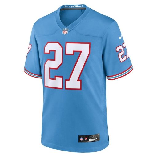 Eddie George Tennessee Titans Nike Oilers Throwback Retired Player Game Jersey – Light Blue - Image 2
