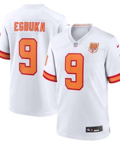 Emeka Egbuka ’76 Tampa Bay Buccaneers Nike 50th Season Game Jersey – White