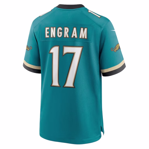 Evan Engram Jacksonville Jaguars Nike Prowler Throwback Player Game Jersey – Teal - Image 3