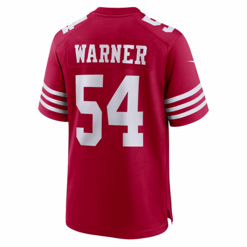Fred Warner San Francisco 49ers Nike Player Game Jersey – Scarlet - Image 3