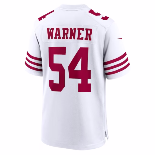 Fred Warner San Francisco 49ers Nike Player Game Jersey – White - Image 3