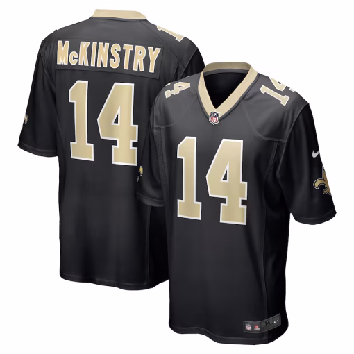 Ga’Quincy McKinstry New Orleans Saints Nike Player Game Jersey – Black
