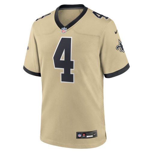 Ga’Quincy McKinstry New Orleans Saints Nike Gameday Golds Alternate Game Player Jersey – Gold - Image 2
